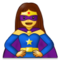 Woman Superhero emoji on Samsung